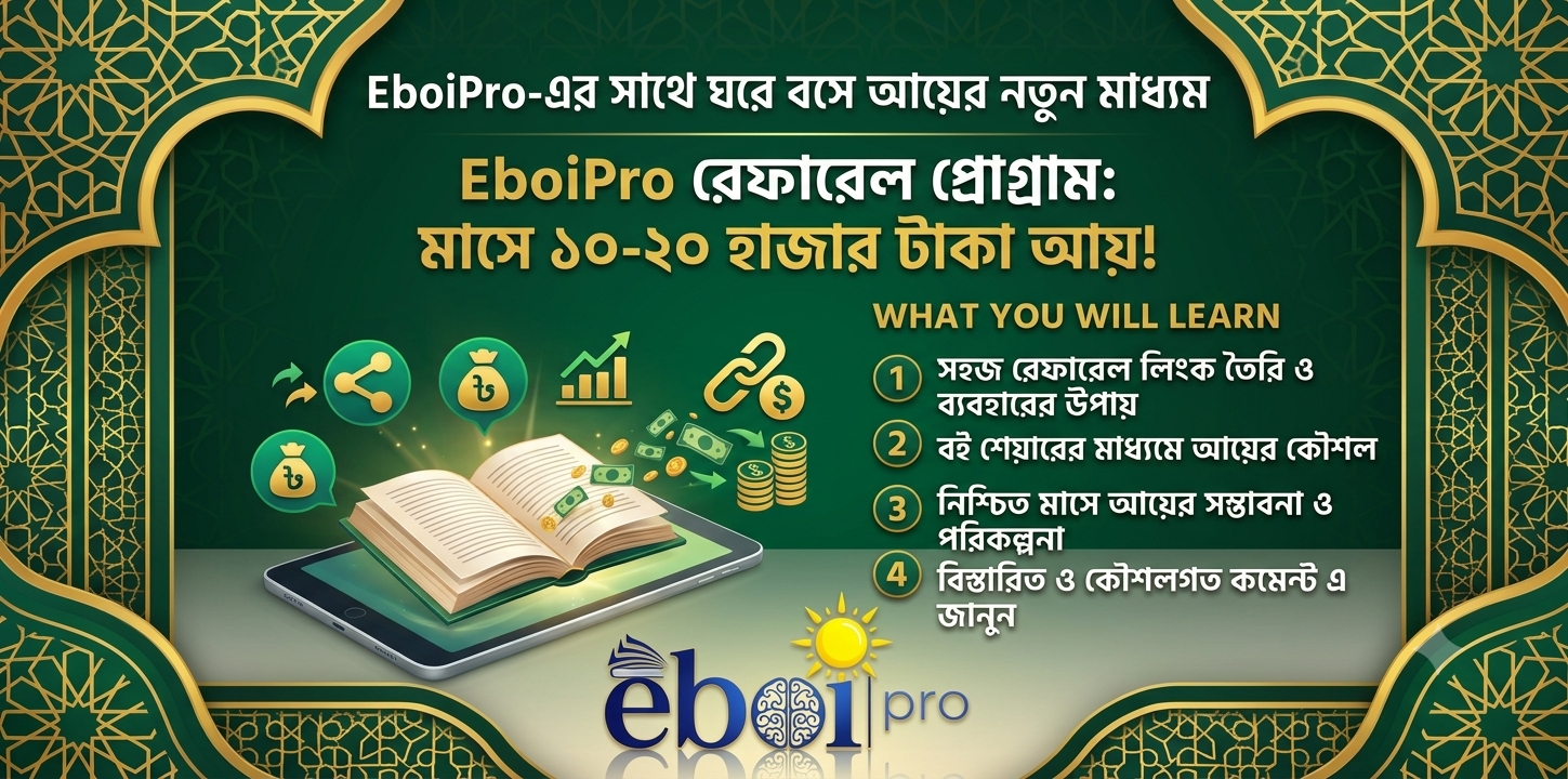 ঘরে বসে ইনকাম: EboiPro রেফারেল প্রোগ্রাম দিয়ে মাসে ১০-২০ হাজার টাকা আয় করুন